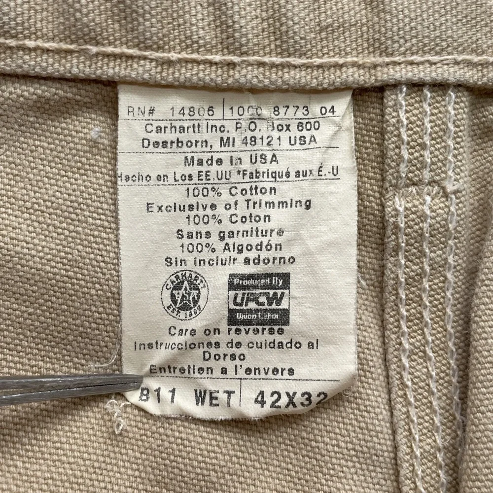 VTG Carhartt B11 Carpenter Pants Men's 40x31* Baggy Workwear Streetwear Made USA